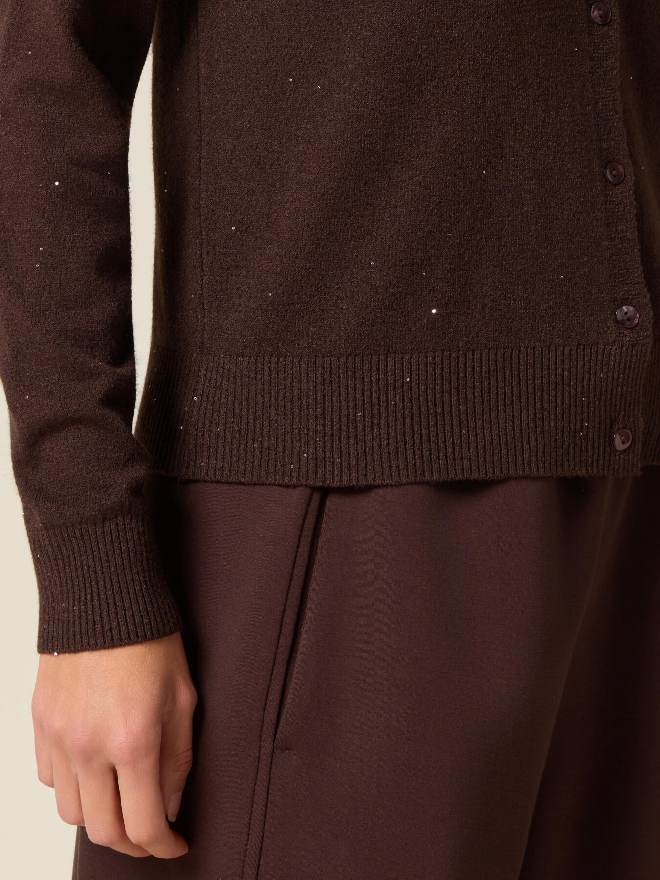 Cardigan with micro sequins image number 2