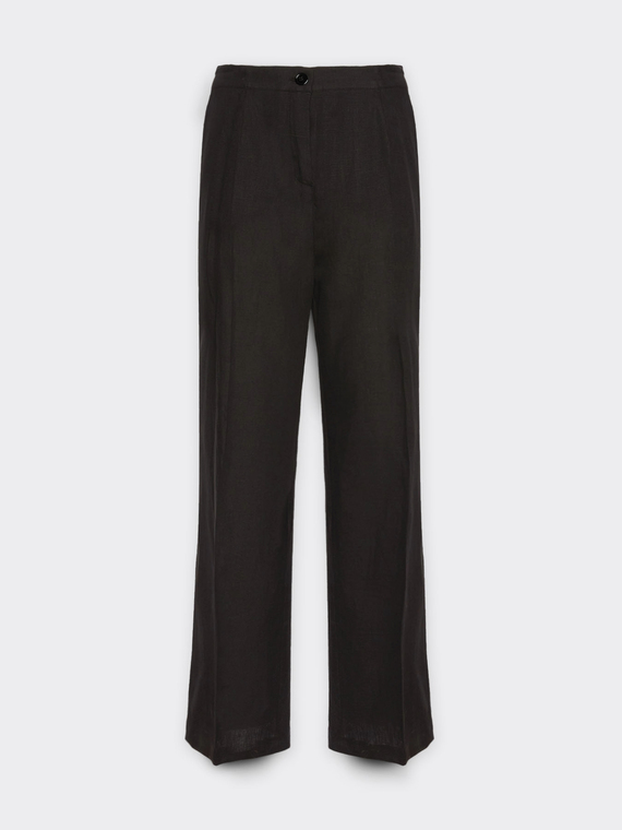 Relaxed fit linen trousers