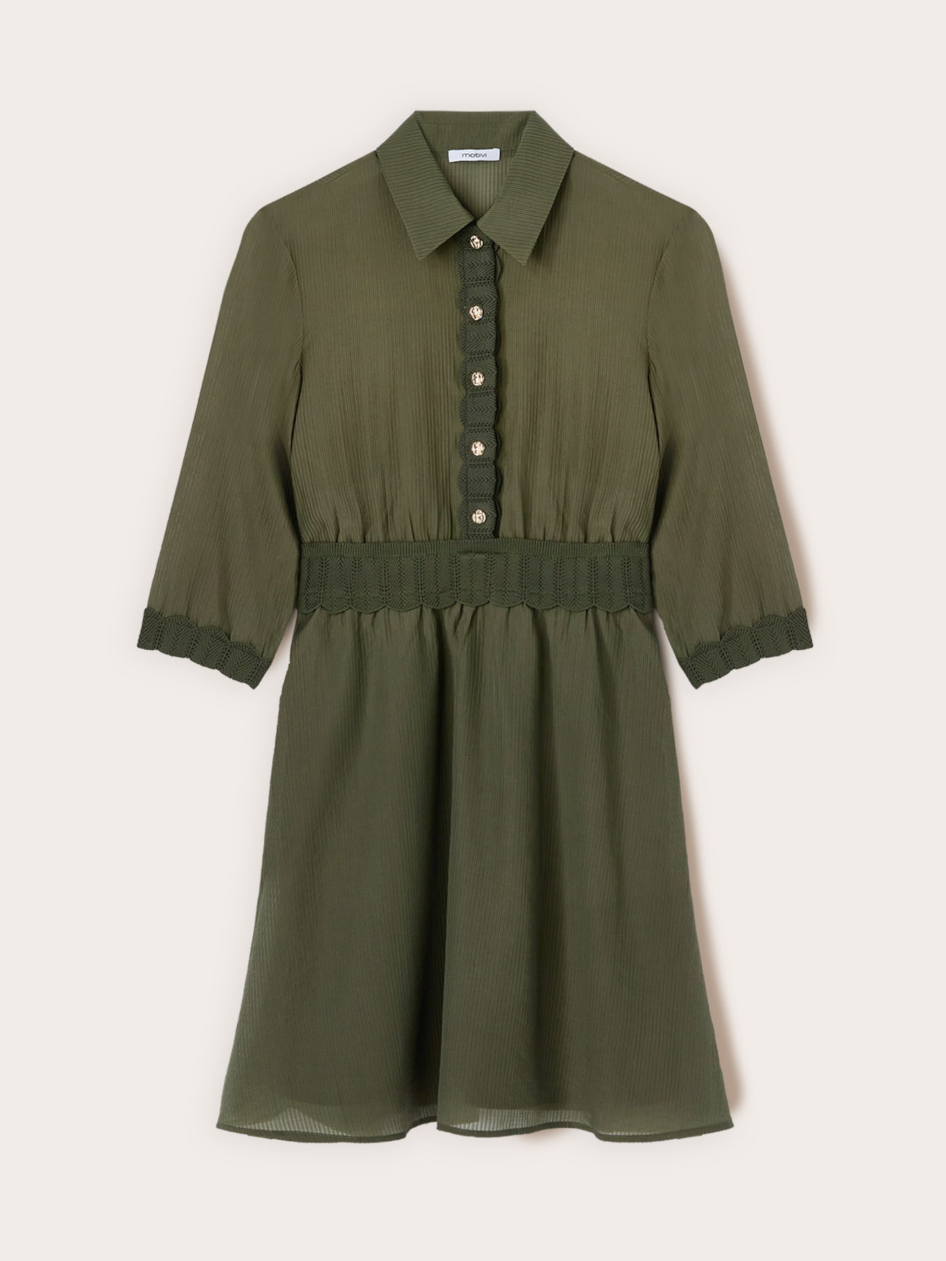 Shirtdress in lyocell blend crepe image number 4
