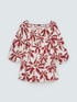Off-shoulder blouse with print image number 5