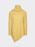 Asymmetrical cable knit wool sweater image number 5