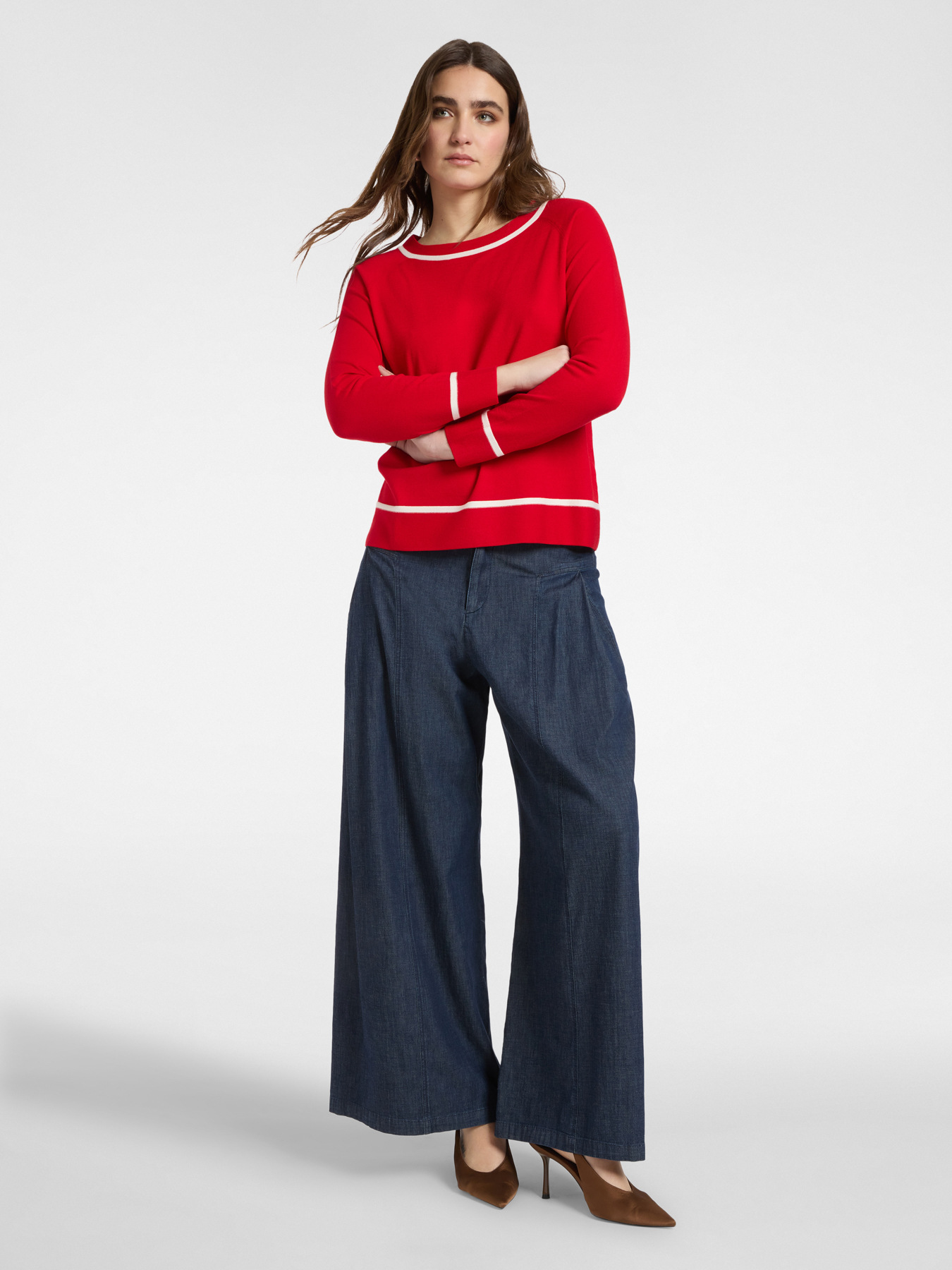 Maglia rigata misto viscosa image number 3