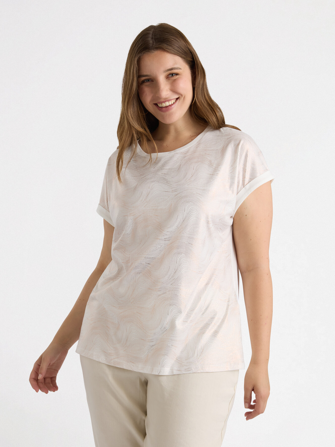 T-Shirt mit laminiertem Aufdruck image number 0