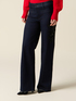 Jeans flare blu rinse con patch decorativo image number 3