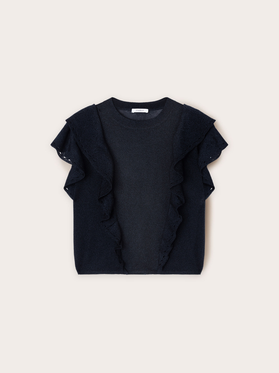 Pull lurex avec volant