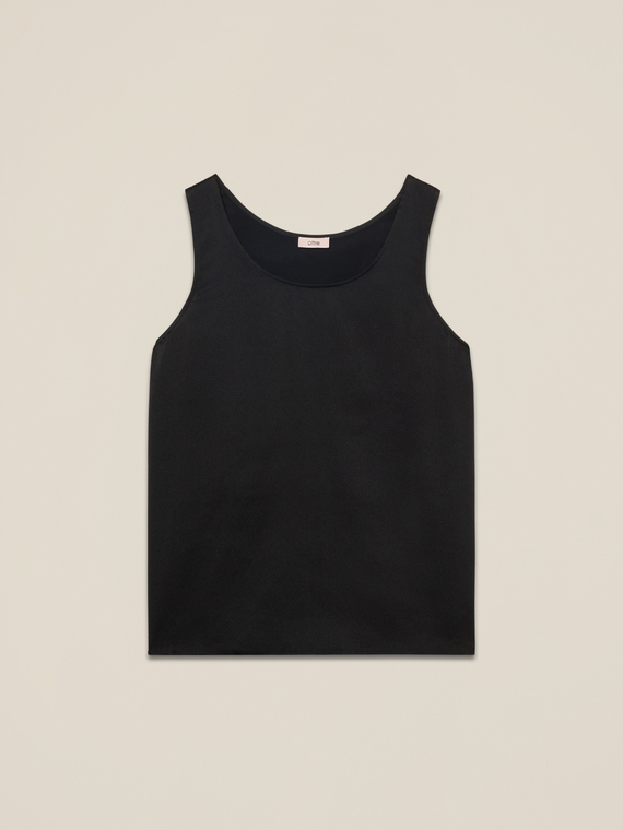 Top bimaterial de color liso