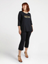 Besticktes Sweatshirt aus Viskose LENZING™ ECOVERO™ image number 3
