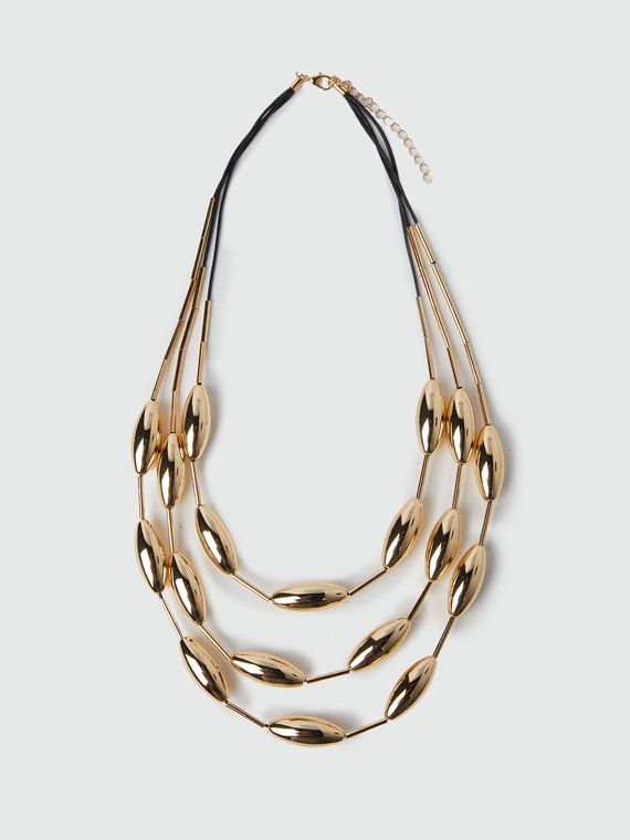 Collana multifilo dorata