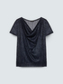 T-shirt lurex con scollo morbido image number 4