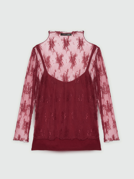 T-Shirt aus Spitze