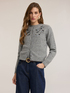 Cardigan din tricot din amestec de l&acirc;nă cu broderie de pietre image number 2