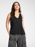 Mixed lyocell top with V-neck image number 3