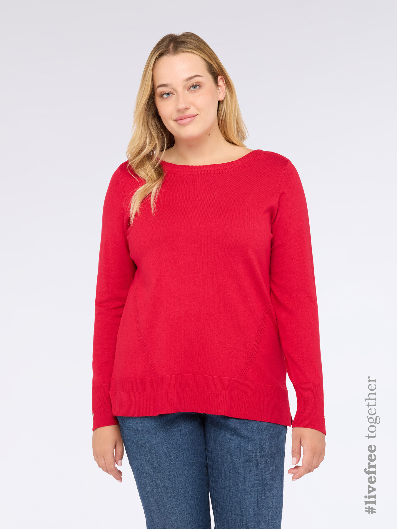 Maglia a maniche lunghe con scollo barchetta image number 0