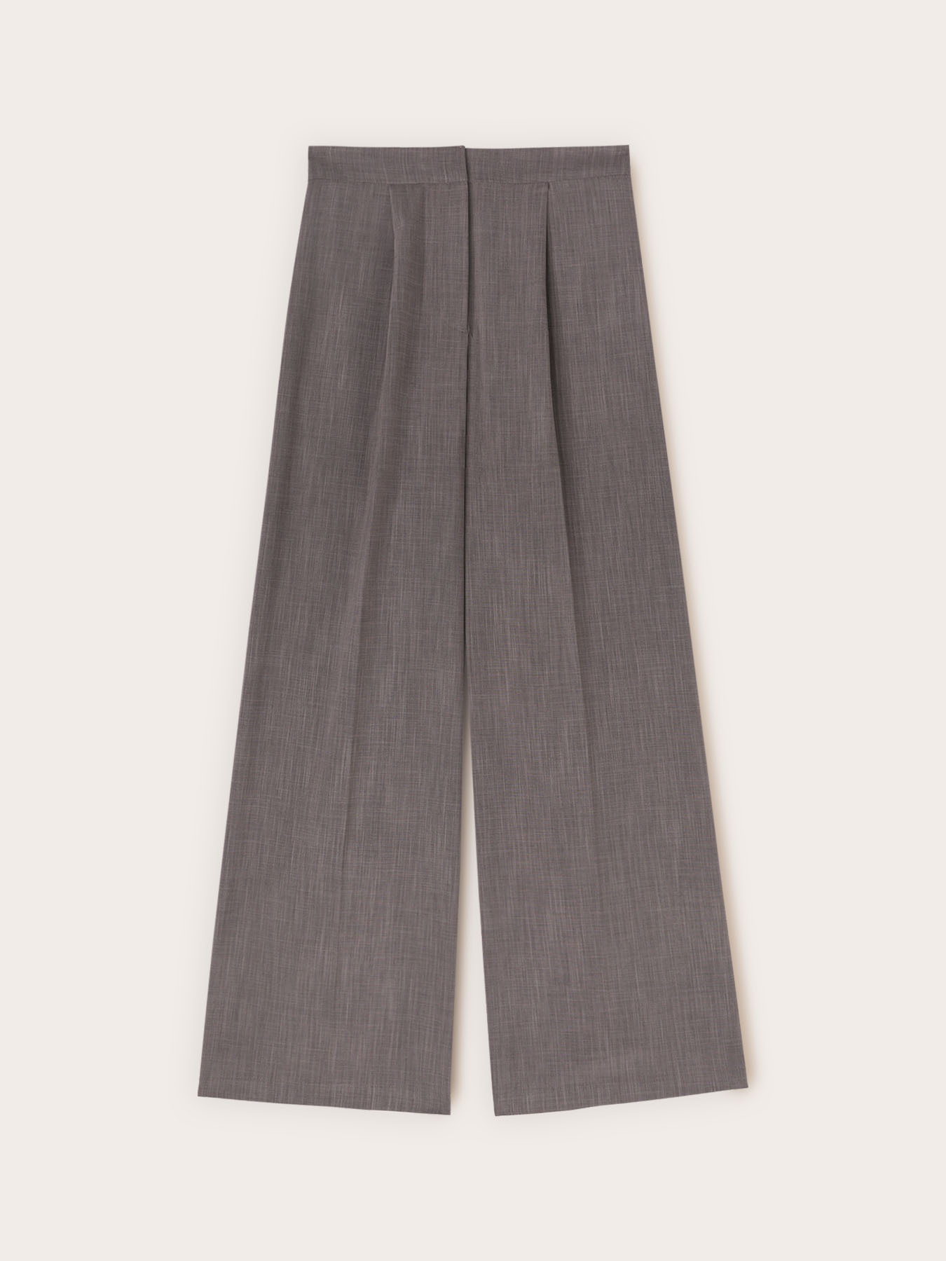 Palazzo pants in yarn-dyed fabric image number 4