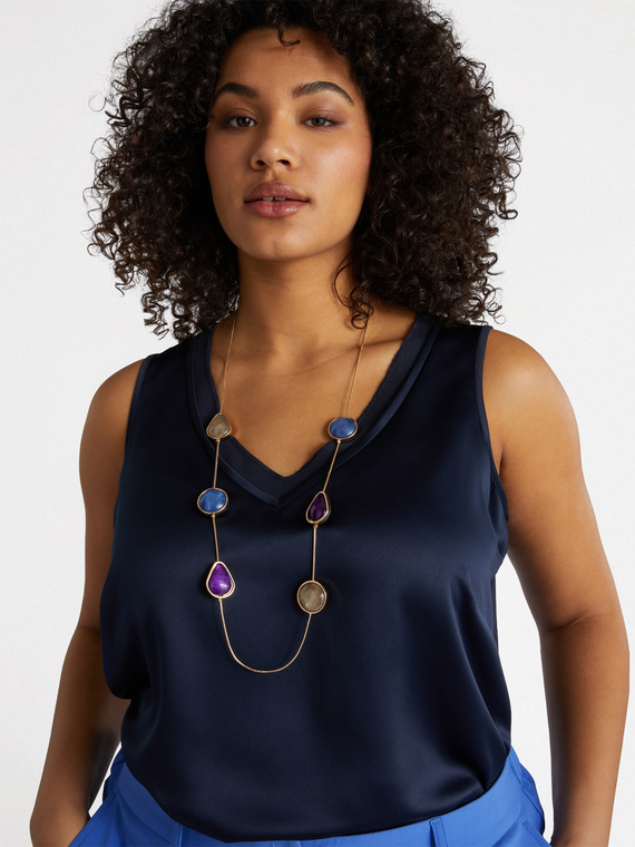 Collar con colgantes y cadena fina