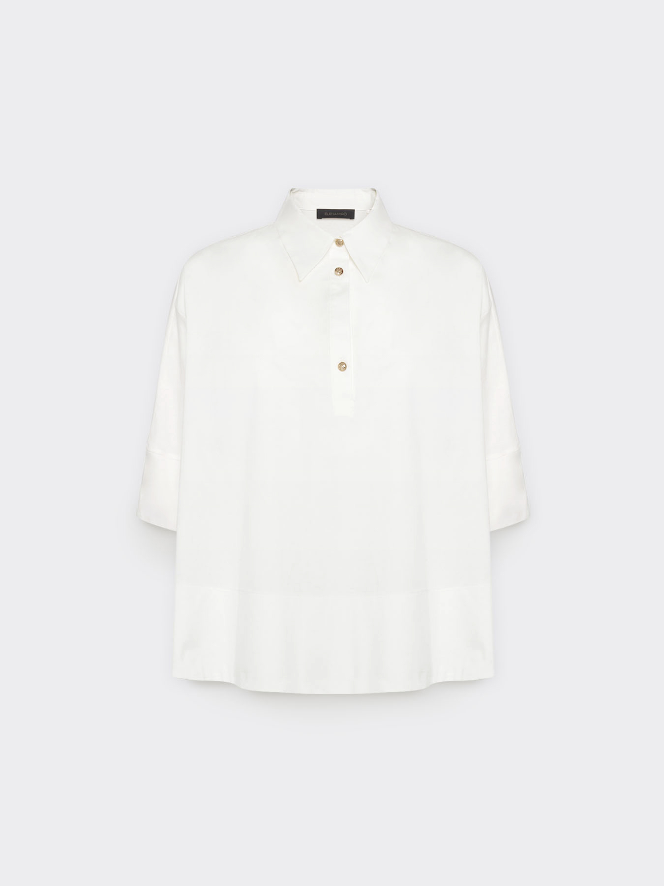 Oversized dual fabric blouse image number 4