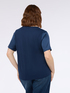 Bimateriales T-Shirt mit Drapierung und Strass image number 1