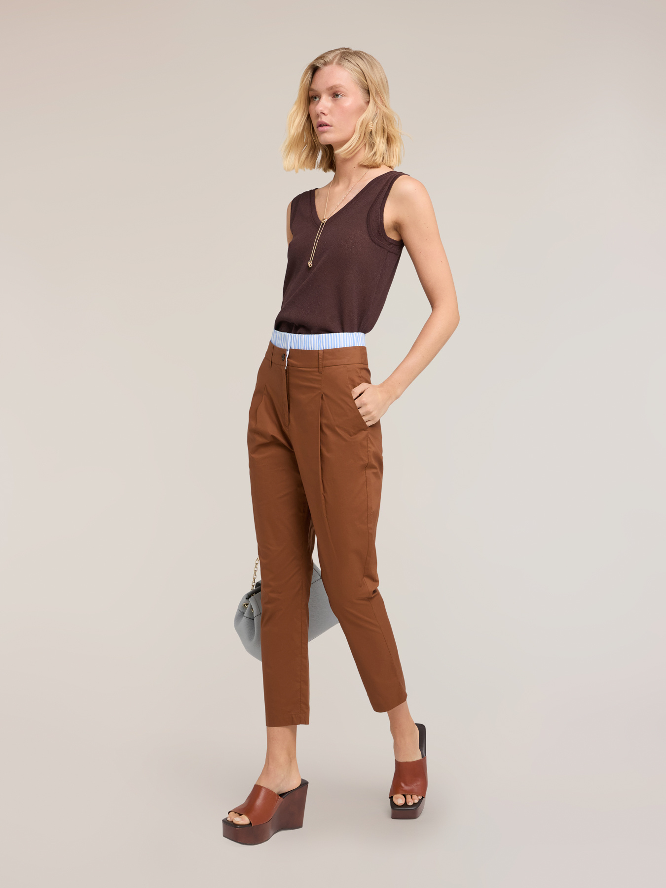 Karotten-Hose aus Baumwoll-Canvas image number 0