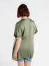 Short-sleeved satin shirt image number 2