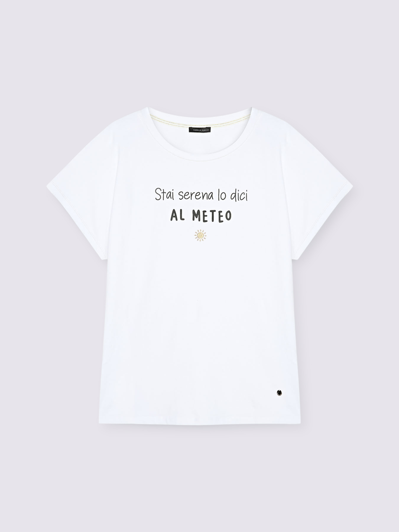 T-shirt in jersey con frase divertente image number 5