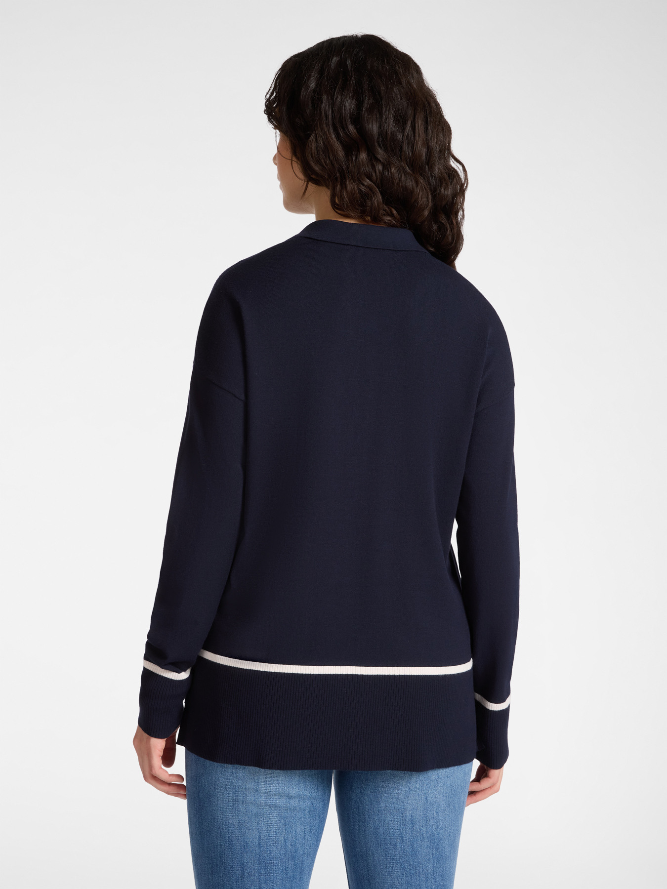 Polo shirt with buttons and contrasting trim image number 1