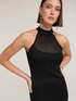 Rochie tip furou din tricotaj cu transparențe image number 3