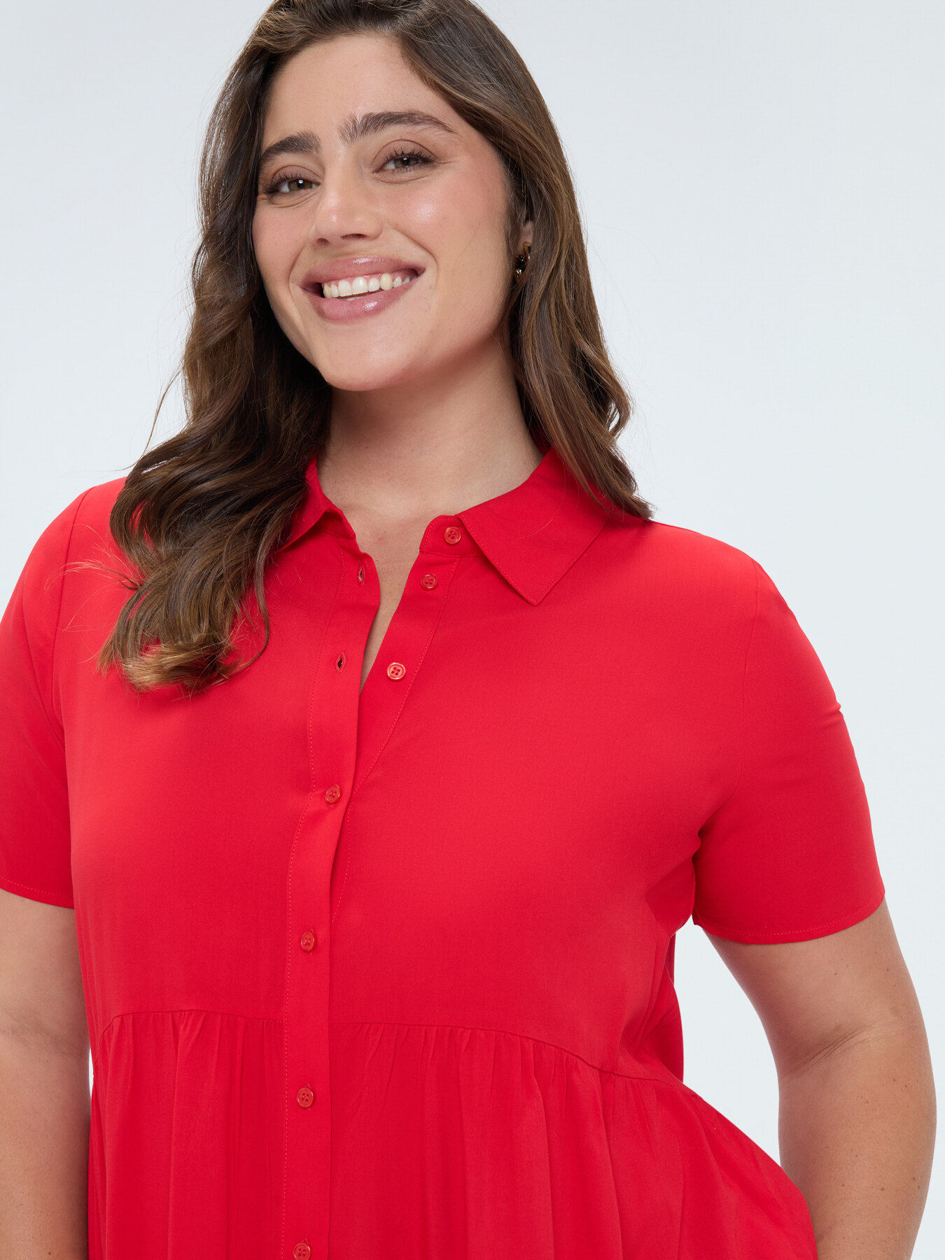 Smile Kurzes Kleid aus Musselin image number 3