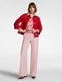 A-line jacket in shiny fabric image number 4