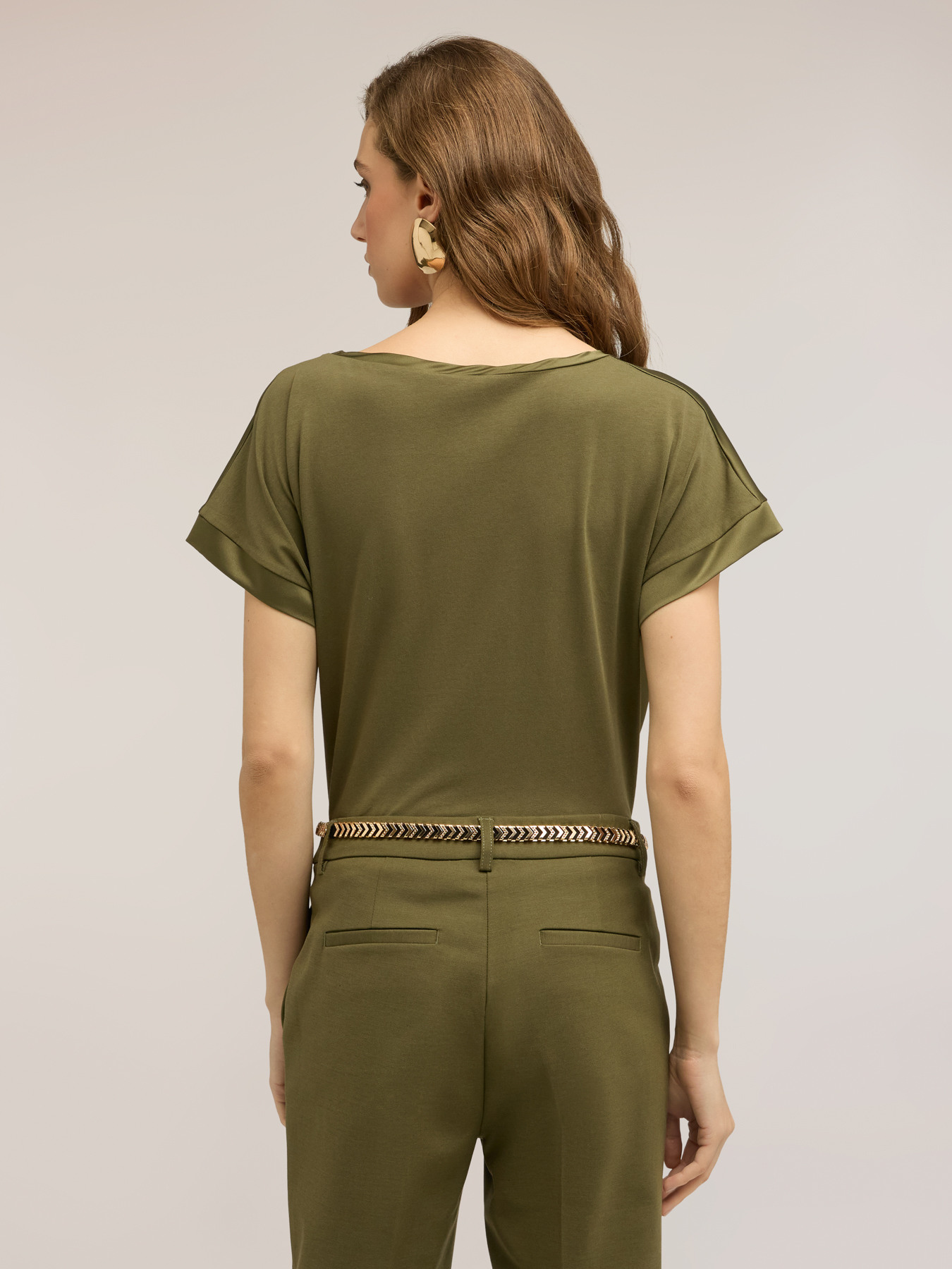 Tricou bimaterial din amestec de bumbac image number 1