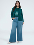 Cropped blazer in stretch fabric image number 4