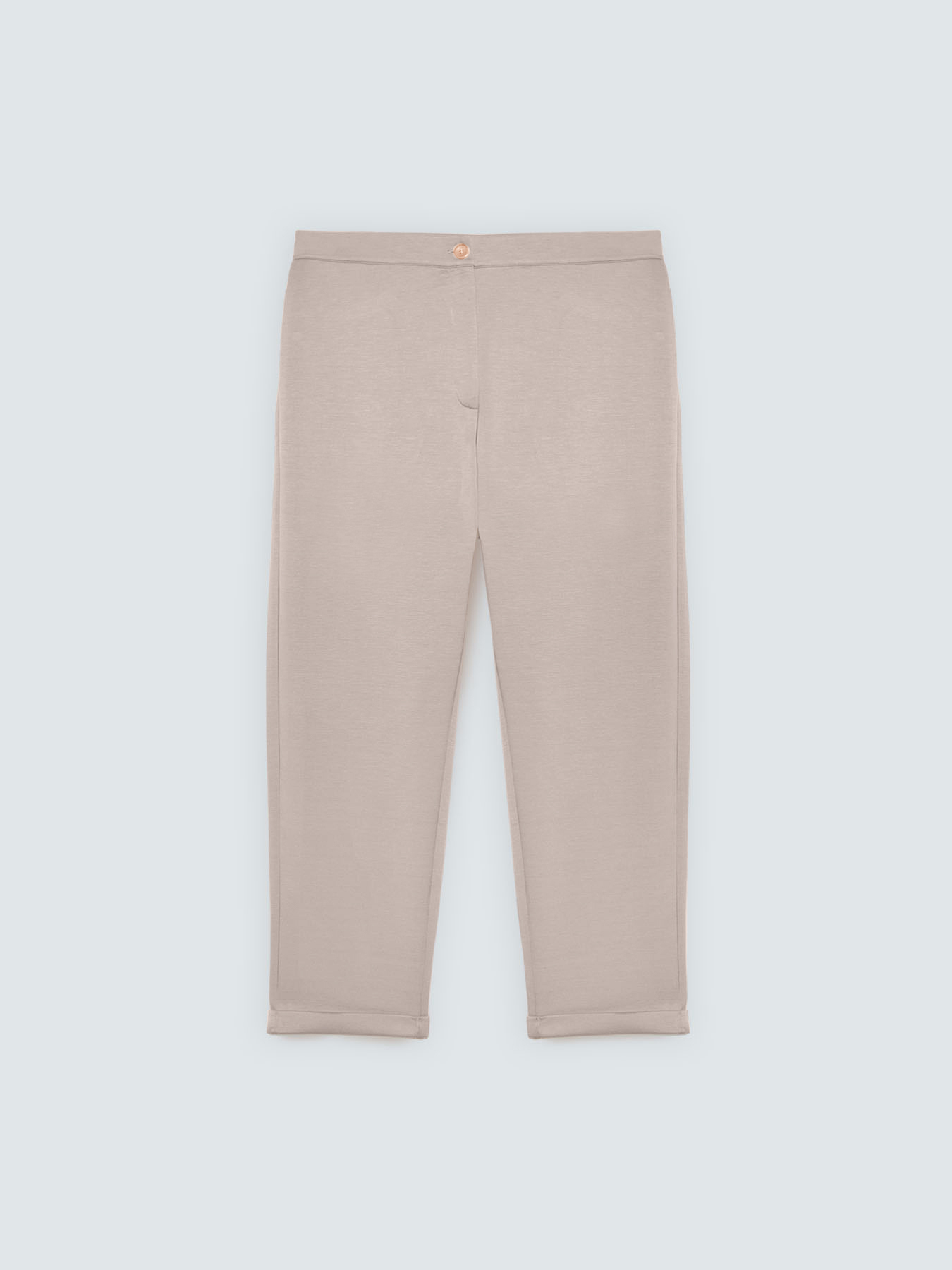 Carrot Fit Stretch Fabric Trousers image number 4