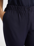Carrot fit trousers in Milano knit fabric image number 3