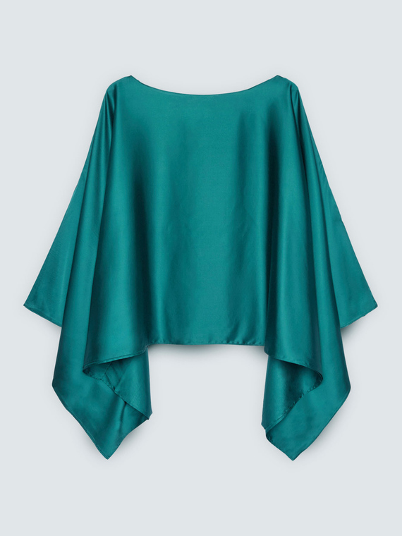 Schultertuch aus Satin mit asymmetrischem Design