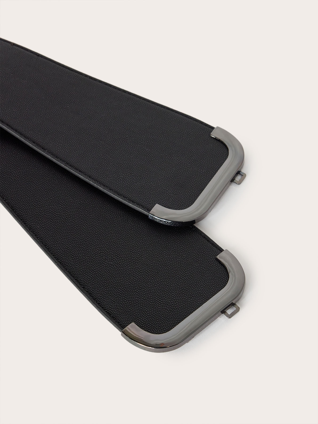 Elastic belt with square metal buckle image number 2