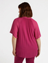 Plissee-Bluse mit V-Ausschnitt image number 1