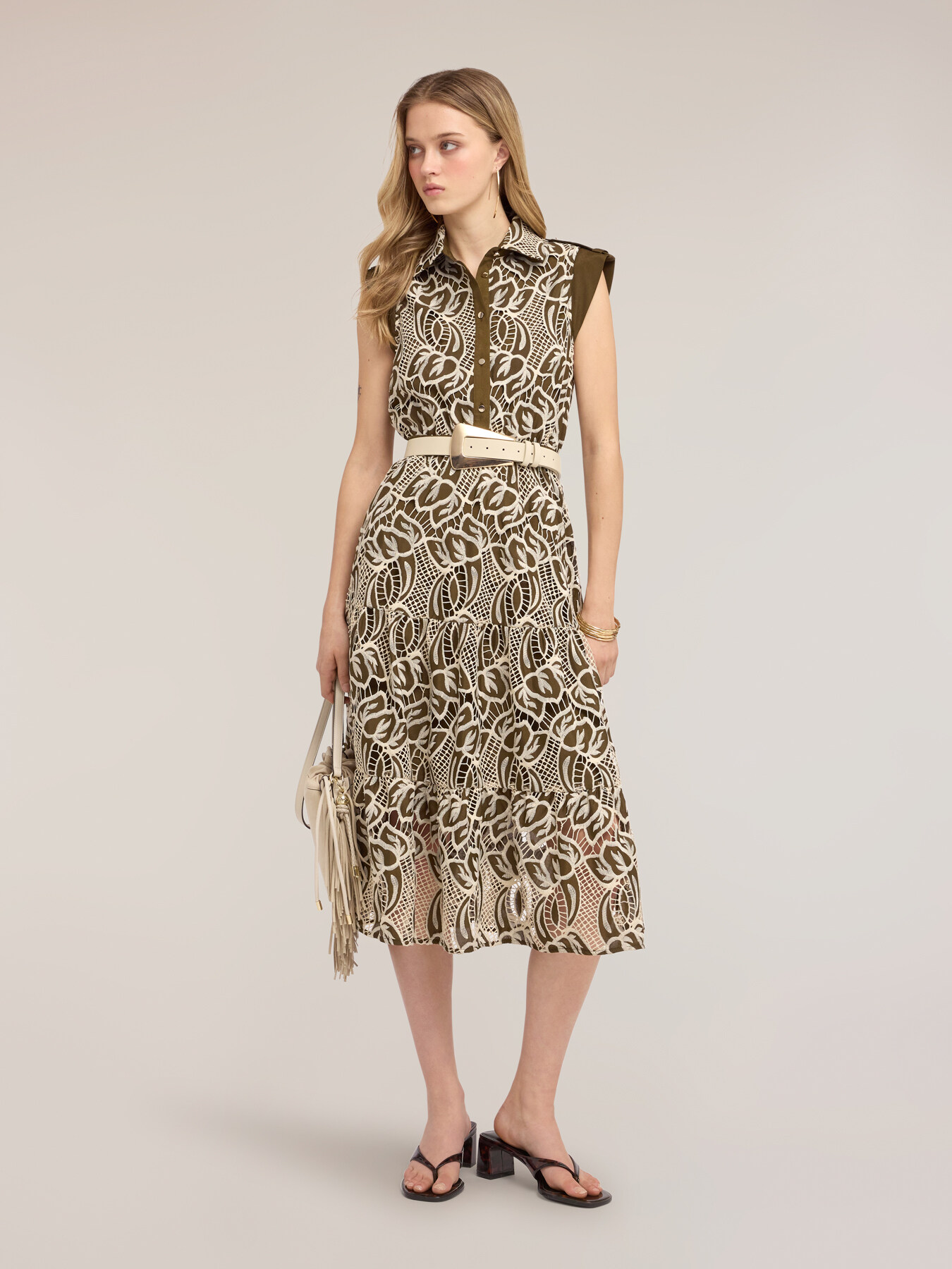 Sangallo eyelet shirtdress image number 0