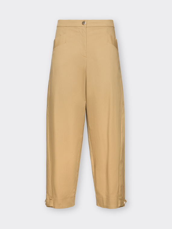 Barrel pants with bottom straps
