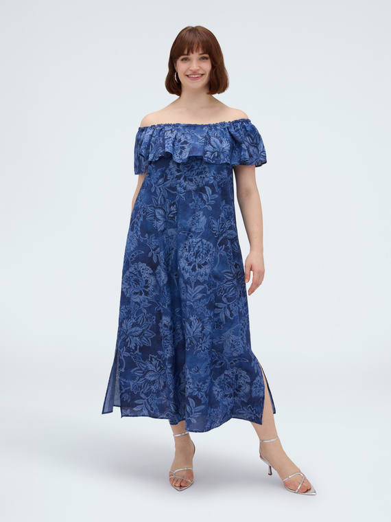 Robe longue &eacute;paules d&eacute;nud&eacute;es