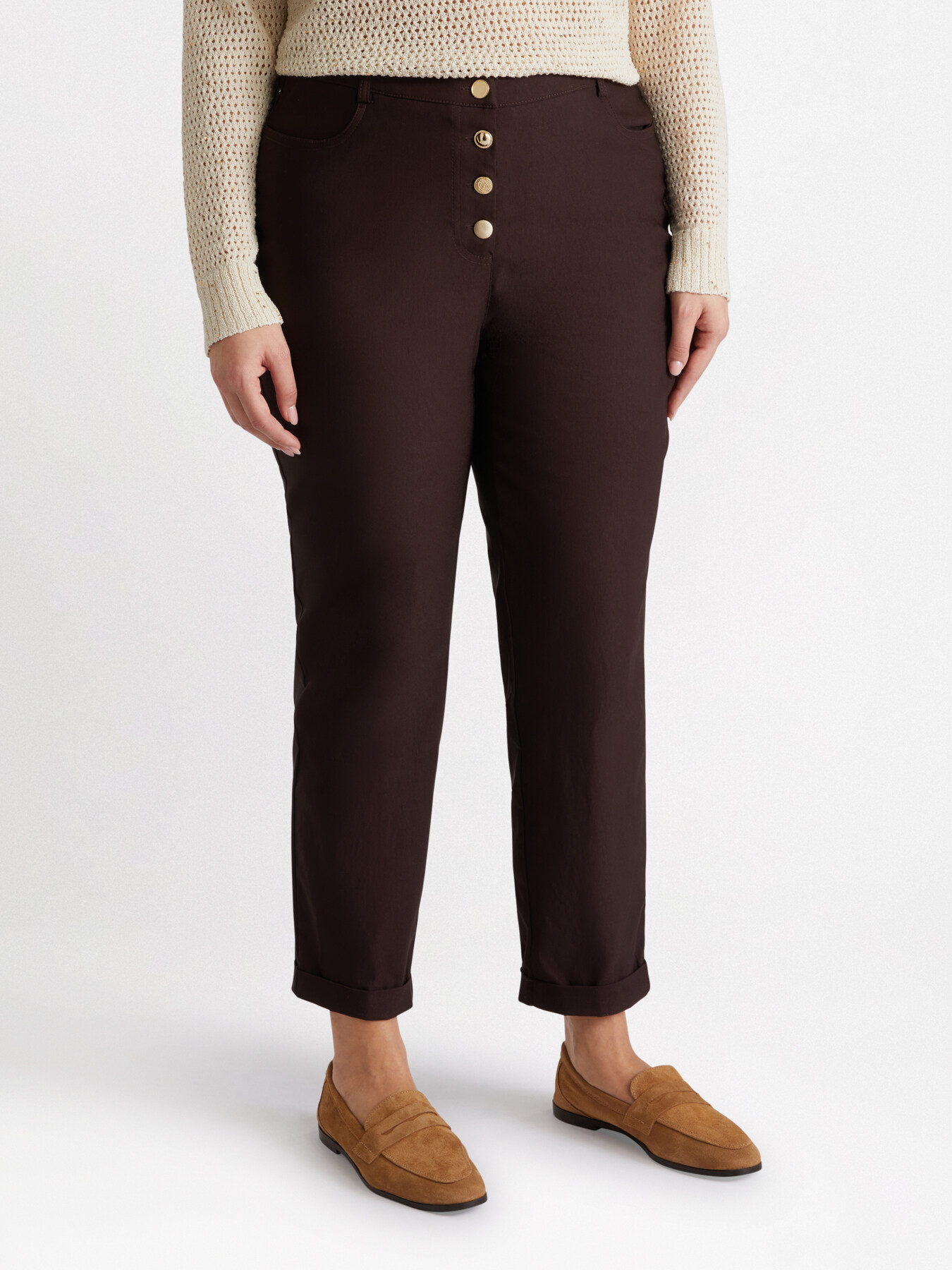 Pantaloni barrel con bottoni image number 0
