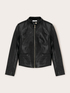 Blouson en tissu enduit avec découpes effet modelant image number 4