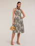 Jungle pattern flared dress image number 0