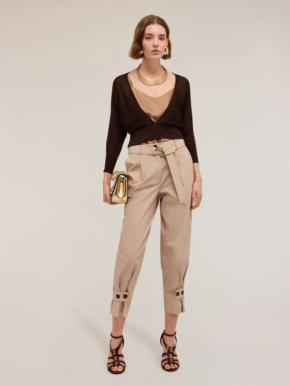 Pantaloni chino barrel leg