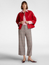 A-line jacket in shiny fabric image number 2