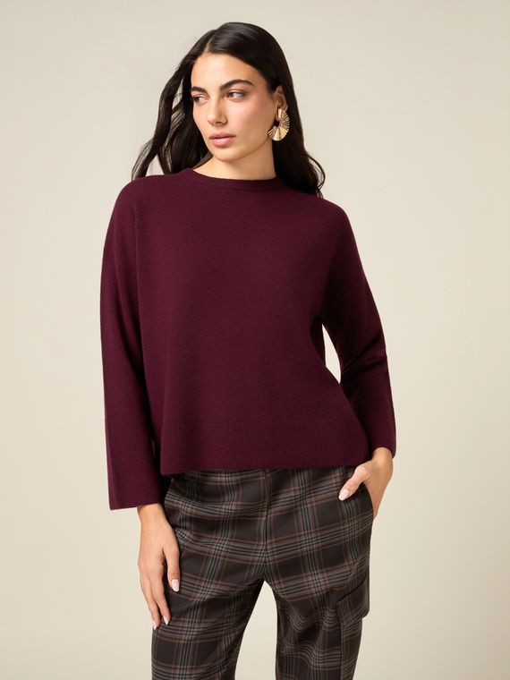 Pure wool crew neck sweater