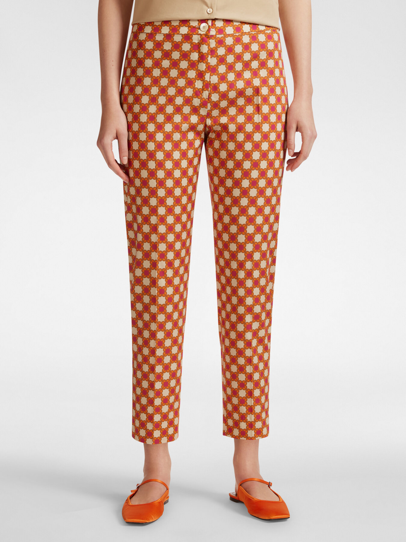 Gerade geschnittene Hose mit Print image number 2