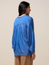 Shoulder-covering blouse in silk blend voile image number 1
