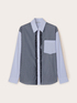 Camicia a righe e tulle plumetis image number 4