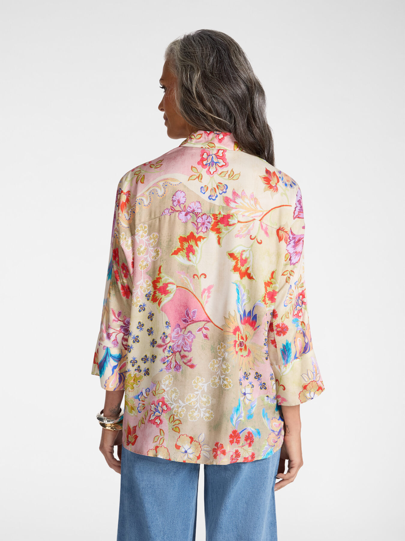 Camisa de viscosa estampada image number 1