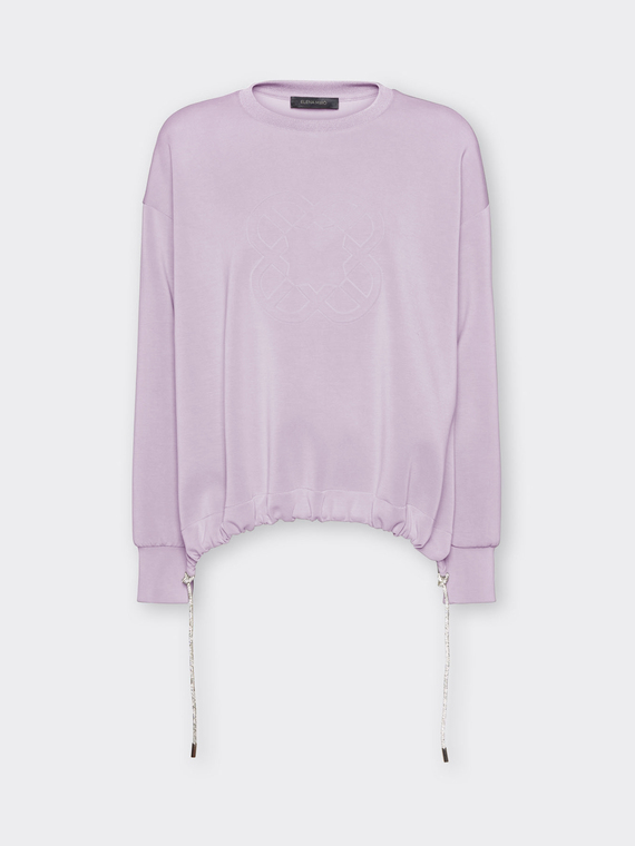 Felpa in scuba con logo Monogram