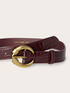 Crocodile print belt with round buckle image number 2